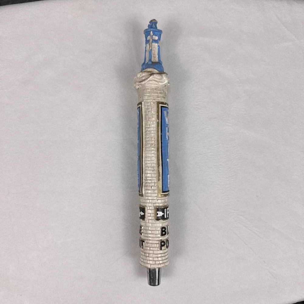 Blue Point Brewing White IPA Beer Tap Handle Lighthouse White Brick 12.5‎ Inch